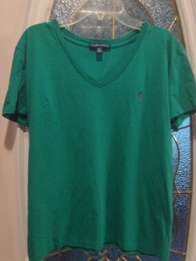Ralph Lauren Women’s V-Neck Tee in Green